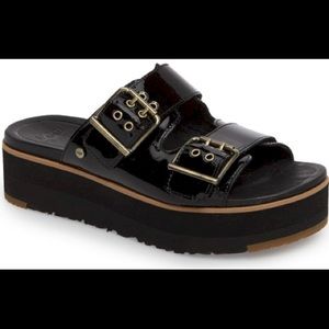UGG Cammie Black Platform Sandals